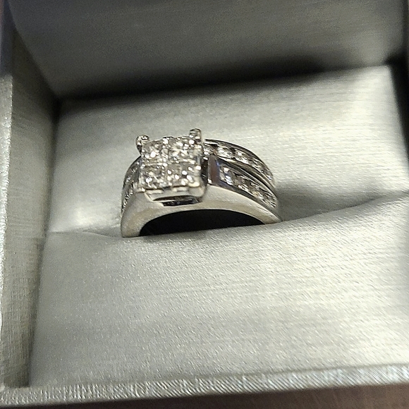 14k white gold wedding ring set. 2.5 karat - Picture 3 of 3